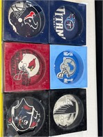 6-NEW NFL DRINK COASTERS