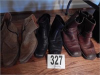 3 PAIRS OF MENS BOOTS- SIZE 11?