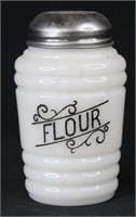 Milk Glass Flour Shaker