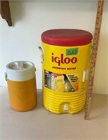 Igloo drinking water cooler, Coleman jug