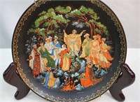 Hand Painted Russian Plate "The Twelve Months"
