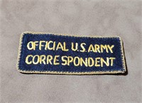 WW2 Theater Made US Army Correspondent Patch