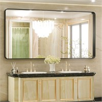 72 x 36 Inch Black Bathroom Mirror