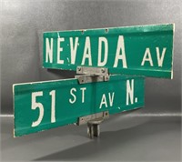 Nevada Ave & 51St Ave N Street Sign