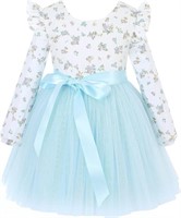 (6yrs) Long Sleeves Toddler Tulle Dress