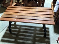 Wood & Metal Patio Coffee Table