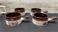 4 Vintage Canadian Abenakis Soup Bowls One Handle