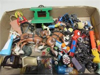 TRAY LOT OF OLD TOYS ETC.