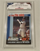 2007 Topps Unlock the Mic #3 Mickey Mantle Card