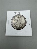 1939 Silver Walking Liberty Half Dollar ;