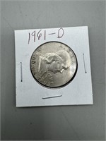 1961-D Silver Franklin Half Dollar ;