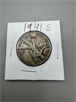 1941-S Silver Walking Liberty Half Dollar ;