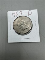 1960 Silver Franklin Half Dollar ;