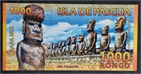 2011  easter Island  1000 Rongo note
