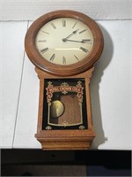 Vintage Royal Crown Cola Wood Pendulum Clock