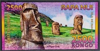 2011  Easter Island  2500 Rongo note
