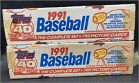 (J) Topps 1991 sealed baseball collector sets