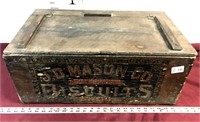 Antique JD Mason Company Biscuits Box