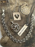 Sterling & Costume Pendants & Necklace