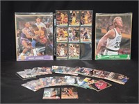 Group of vintage basketball trading cards -