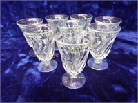 Set of 8 Matching Swirl Pattern Water Glasses