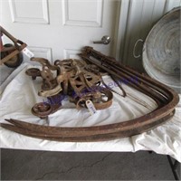 Hay trolley and hay forks