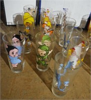 13 characature glasses