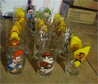 14 characature glasses