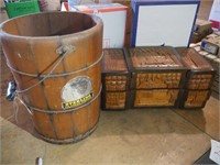 Wooden bucket & jewelry box