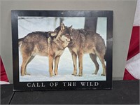 Call of the Wild Wolf Print Wooden Wall Decor