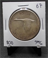 1967 Canadian Commemorative Goose 80% Silver $1