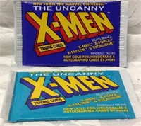 2 unopened vintage X-Men cards