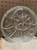 Indiana glass egg and relish tray