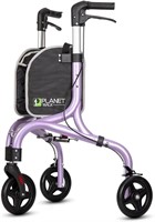 Planetwalk Premium 3 Wheel Rollator  Purple