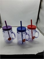 3 colorful Aladdin Mason cups