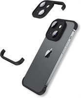 Frameless Fit for iPhone 15 Bumper Case (Black)