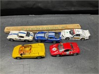 5 die cast cars