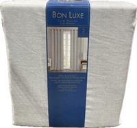 Light Grey Bon Luxe Blackout Curtains ^