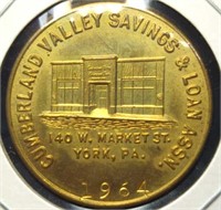 1964 Cumberland valley savings loan token
