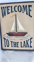 C6) Welcome to the Lake sign