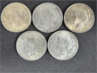1922 U.S. of America Silver Peace Dollars (5)