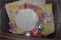 Tub of misc Easter decor lot