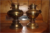 Pair of Brass lamps