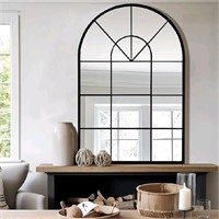 AULESET Arched Window Mirror, 28"×42" Metal Framed