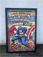 Marvel Captain America Comic Sign