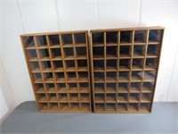 *Pair of Wood Wall Mount Display Cases w/Fronts