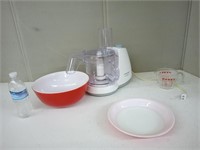 PYREX BOWL,PIE DISH,MEASURING CUP & MORE