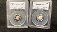 1993-S, 1993-S Silver PCGS PR69DCAM (2) Proof