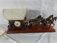Horse and Covered Wagon Clock