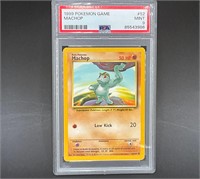 Graded 1999 Machop 52 Base Set Pokemon Card